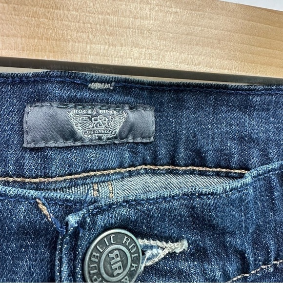 Rock & Republic Kasandra Mid Rise bootcut Mid Dark wash Jeans Size 29 - Picture 6 of 11